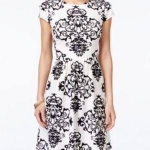 Printed Fit and Flare dress
